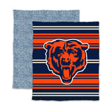 Chicago Bears Luxe Full Color Stripe Dreams Throw - Logo Brands - Flyclothing LLC
