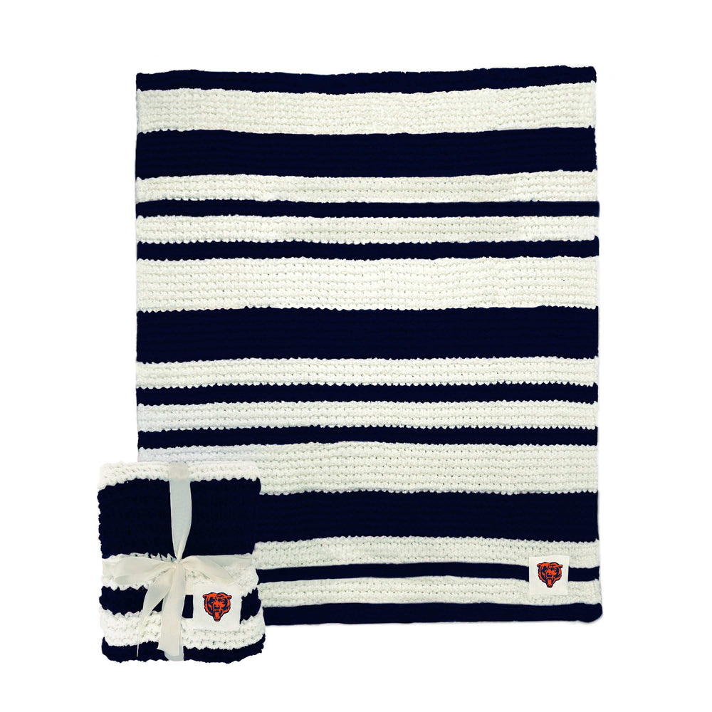 Chicago Bears Cable Knit Throw 50x60 - Logo Brands - Flyclothing LLC