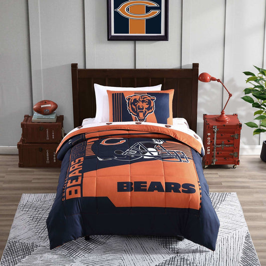 Chicago Bears Status Bed In A Bag Twin - Logo Brands - Flyclothing LLC