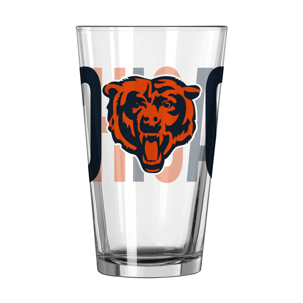 Chicago Bears 16oz Overtime Pint Glass - Logo Brands - Flyclothing LLC