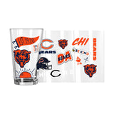 Chicago Bears 16oz Native Pint Glass - Logo Brands - Flyclothing LLC