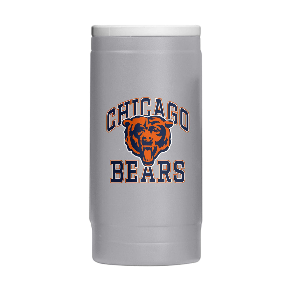 Chicago Bears 12oz Athletic Powdercoat SlimCan Coolie - Logo Brands - Flyclothing LLC