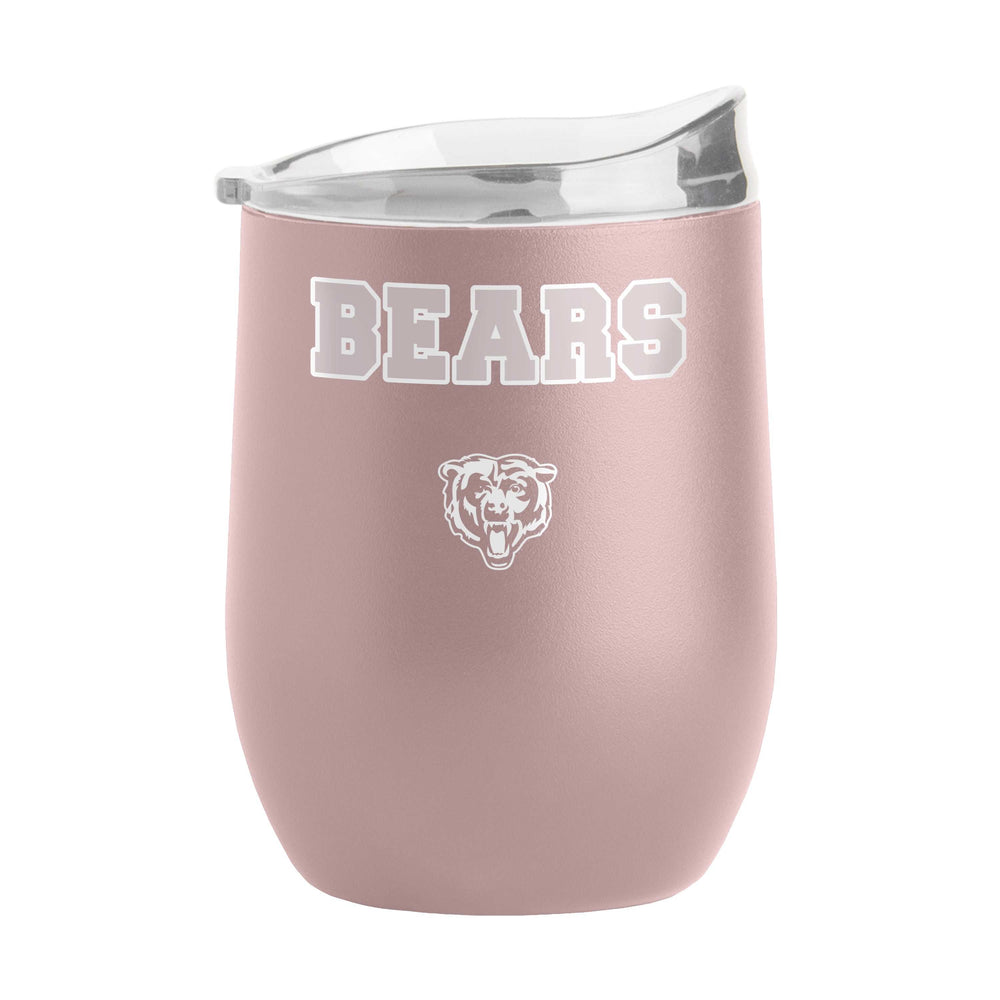 Chicago Bears 16oz Stencil Powder Coat Curved Beverage - Logo Brands - Flyclothing LLC