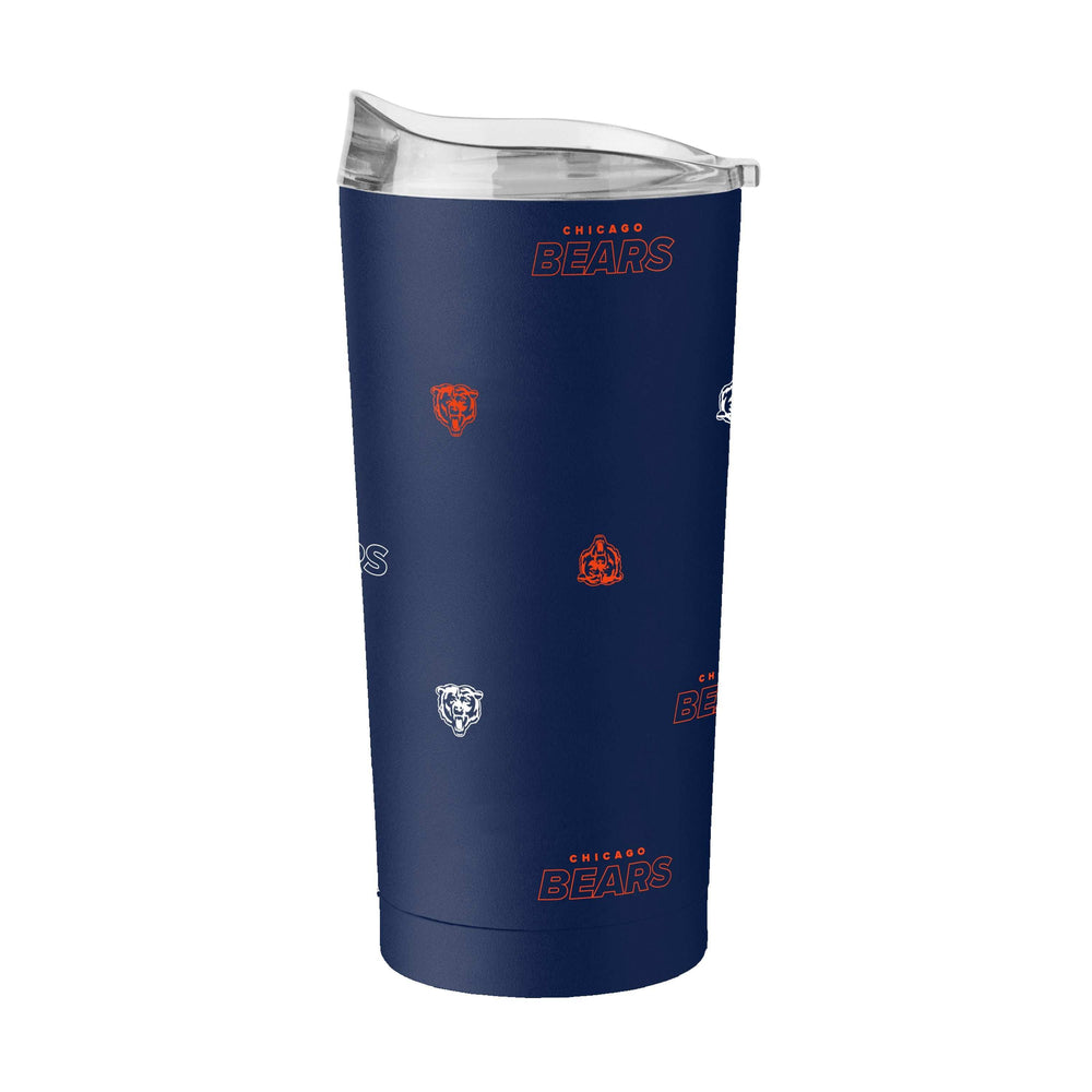 Chicago Bears 20oz Step And Repeat Powder Coat Tumbler - Logo Brands - Flyclothing LLC