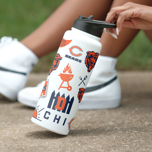 Chicago Bears 34oz Native Quencher Bottle - Logo Brands - Flyclothing LLC