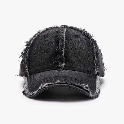 Raw Hem Cotton Baseball Cap - Trendsi - Flyclothing LLC