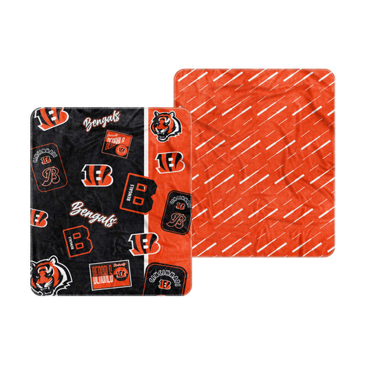 Cincinnati Bengals Dream Weave Throw 50x60 - Logo Brands - Flyclothing LLC