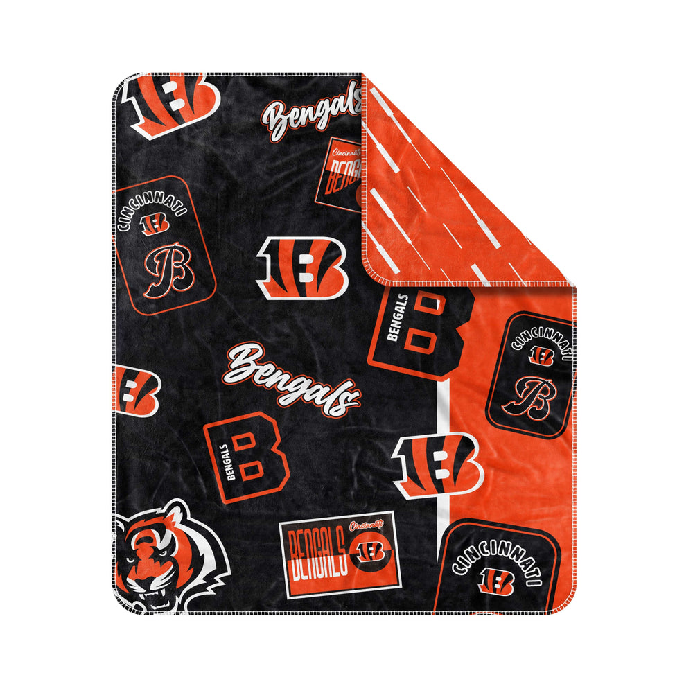 Cincinnati Bengals Dream Weave Throw 50x60 - Logo Brands - Flyclothing LLC