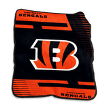 Cincinnati Bengals Raschel Double Stripe Throw - Logo Brands - Flyclothing LLC