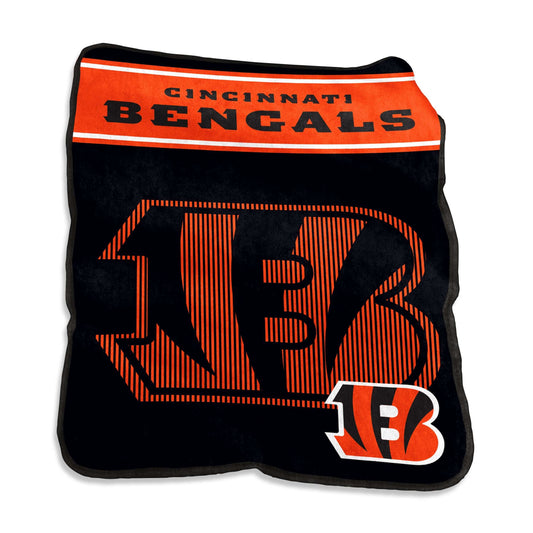 Cincinnati Bengals 60x80 Raschel Throw - Logo Brands - Flyclothing LLC