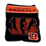 Cincinnati Bengals 60x80 Raschel Throw - Logo Brands - Flyclothing LLC