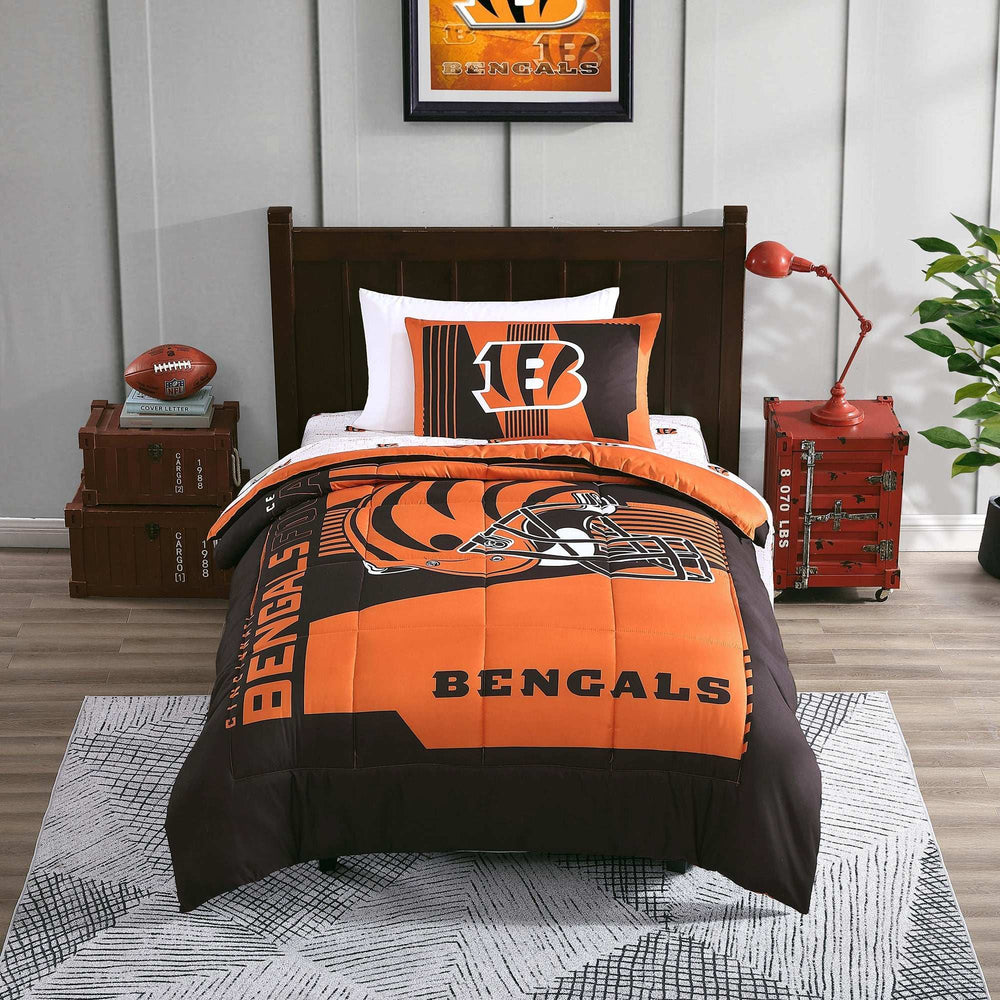 Cincinnati Bengals Status Bed In A Bag Twin - Logo Brands - Flyclothing LLC