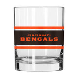 Cincinnati Bengals 14oz Stripe Rocks Glass - Logo Brands - Flyclothing LLC