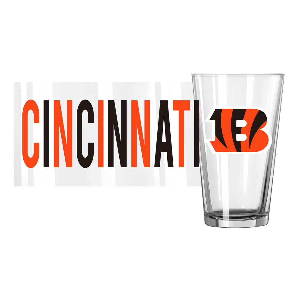 Cincinnati Bengals 16oz Overtime Pint Glass - Logo Brands - Flyclothing LLC