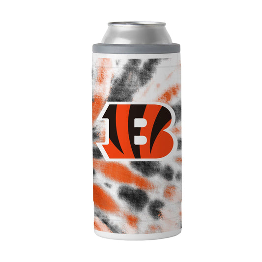 Cincinnati Bengals 12oz Tie Dye Slim Can Coolie - Logo Brands - Flyclothing LLC