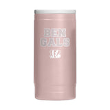 Cincinnati Bengals Stencil Powder Coat Slim Can Coolie - Logo Brands - Flyclothing LLC