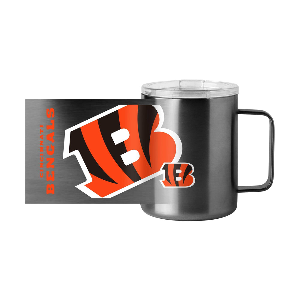 Cincinnati Bengals 15oz Hype Stainless Steel Mug - Logo Brands - Flyclothing LLC