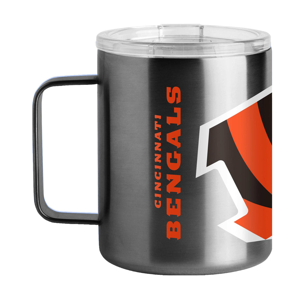 Cincinnati Bengals 15oz Hype Stainless Steel Mug - Logo Brands - Flyclothing LLC