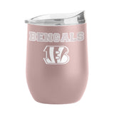 Cincinnati Bengals 16oz Stencil Powder Coat Curved Beverage - Logo Brands - Flyclothing LLC