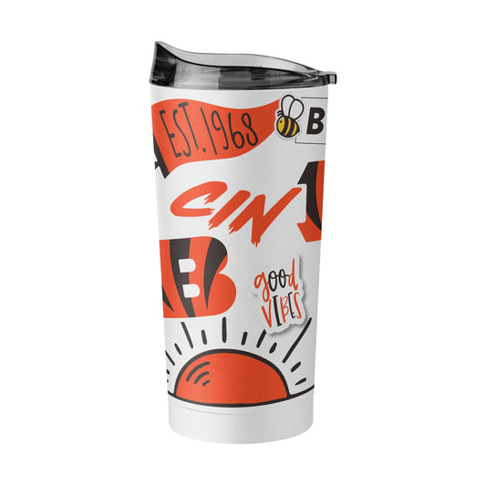 Cincinnati Bengals 20oz Native Powder Coat Tumbler - Logo Brands - Flyclothing LLC