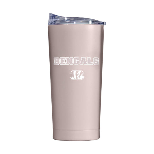 Cincinnati Bengals 20oz Stencil Powder Coat Tumbler - Logo Brands - Flyclothing LLC