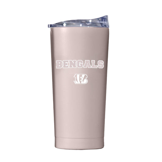 Cincinnati Bengals 20oz Stencil Powder Coat Tumbler - Logo Brands - Flyclothing LLC
