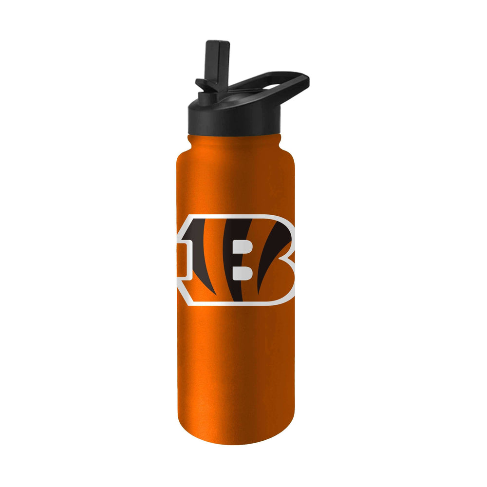 Cincinnati Bengals Quencher Logo Flip Top Water Bottle - Logo Brands - Flyclothing LLC