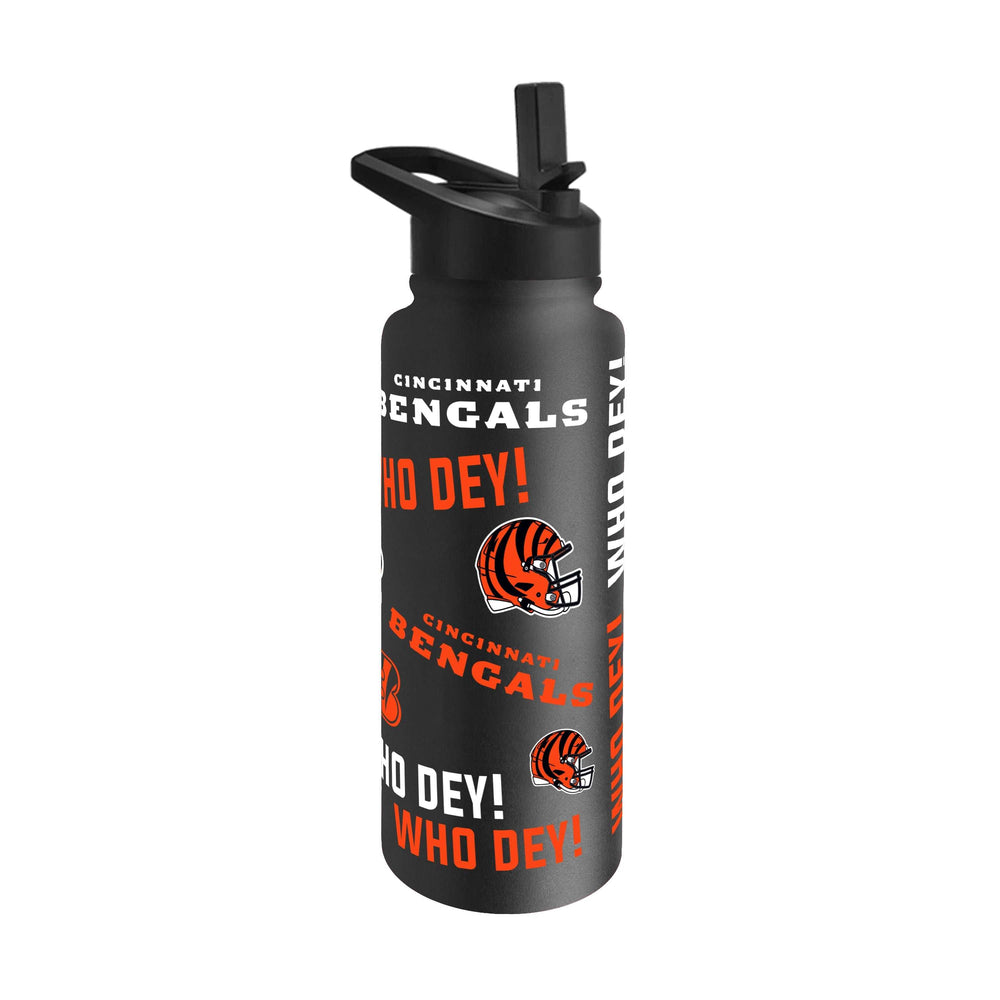 Cincinnati Bengals 34oz Native Quencher Bottle - Logo Brands - Flyclothing LLC