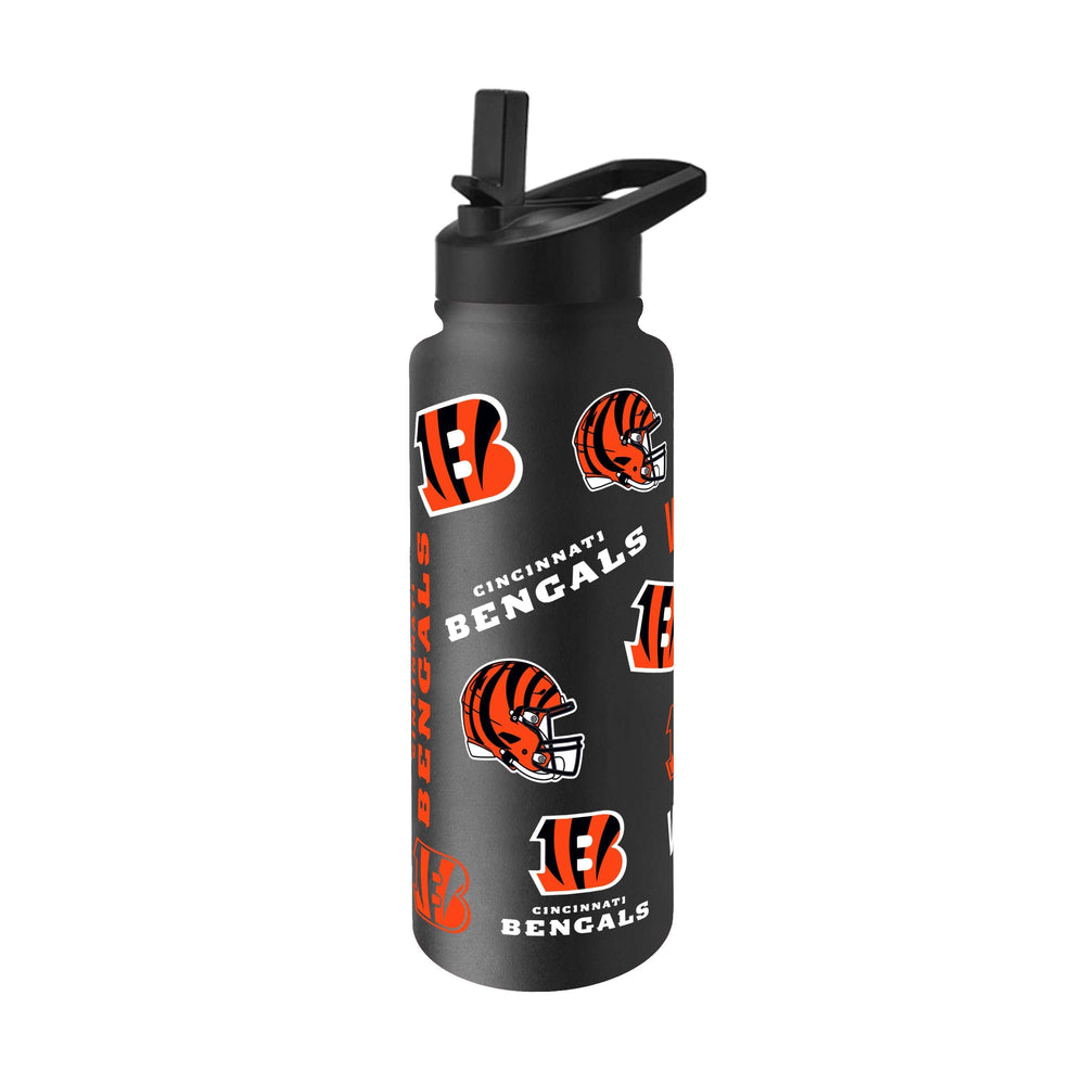 Cincinnati Bengals 34oz Native Quencher Bottle - Logo Brands - Flyclothing LLC