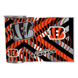 Cincinnati Bengals Flex 20oz Plastic Wall Stainless Tumbler - Logo Brands - Flyclothing LLC
