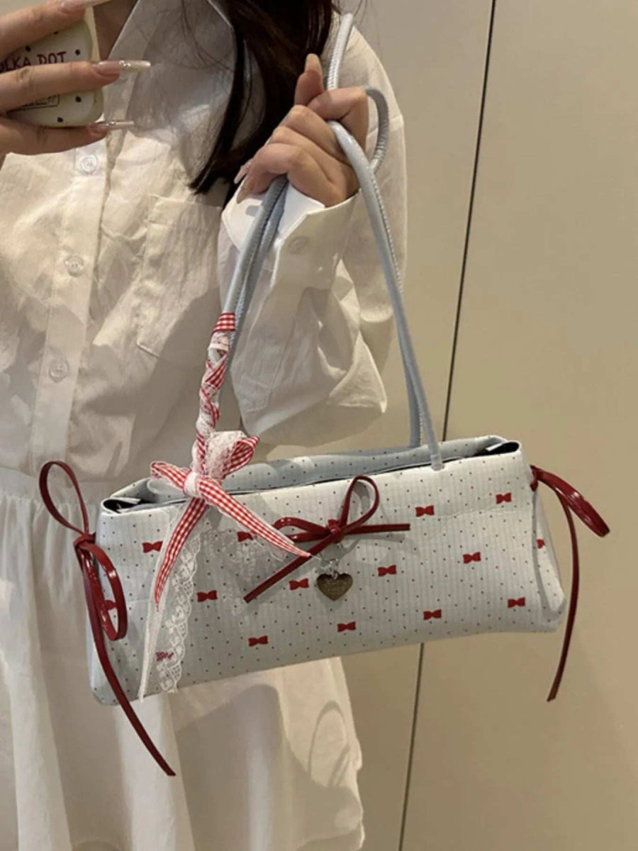 Bow Print Shoulder Bag - Trendsi - Flyclothing LLC