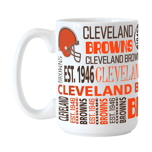 Cleveland Browns 15oz Spirit Sublimated Mug - Logo Brands - Flyclothing LLC
