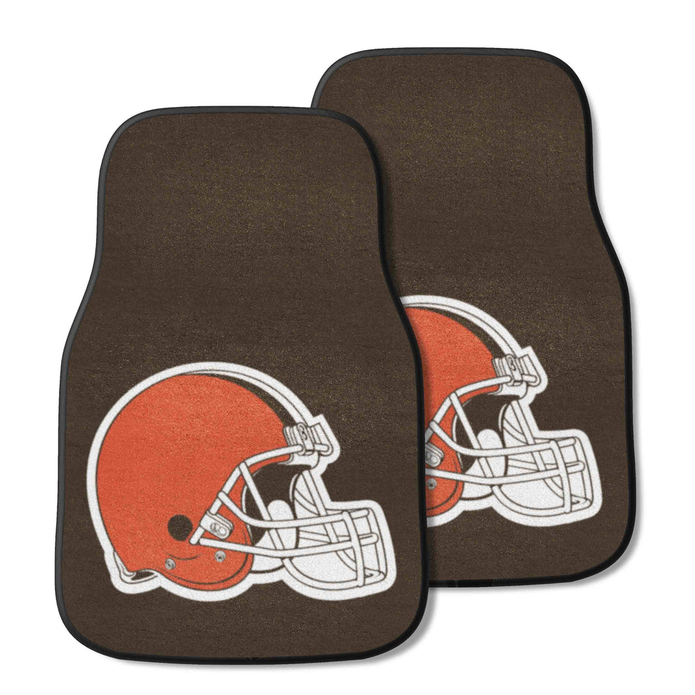 NFL - Cleveland Browns 2-pc Carpet Car Mat Set - Logo Brands - Flyclothing LLC
