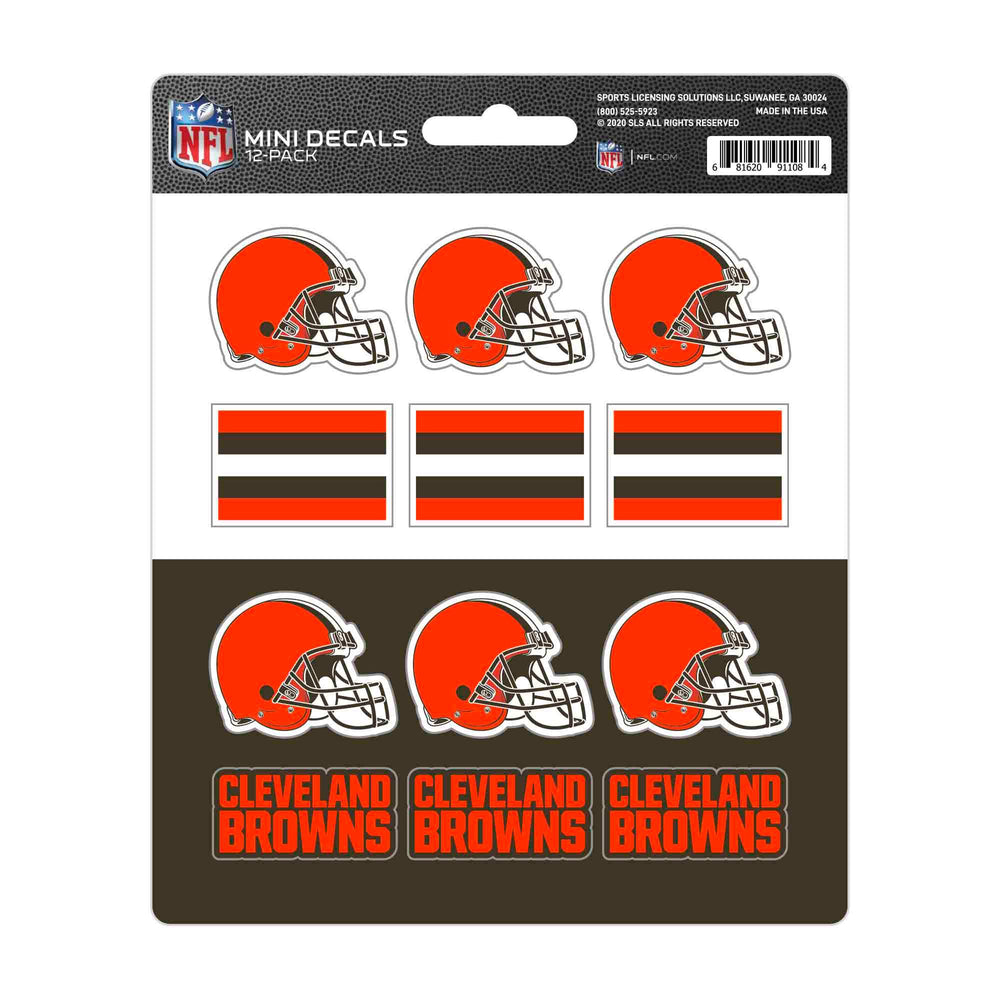 NFL - Cleveland Browns Mini Decal 12-pk - Logo Brands - Flyclothing LLC