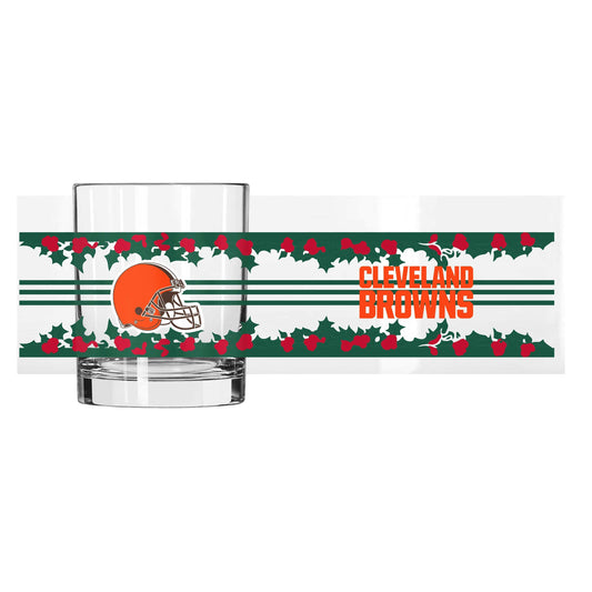 Cleveland Browns 14oz Holiday Rocks Glass - Logo Brands - Flyclothing LLC