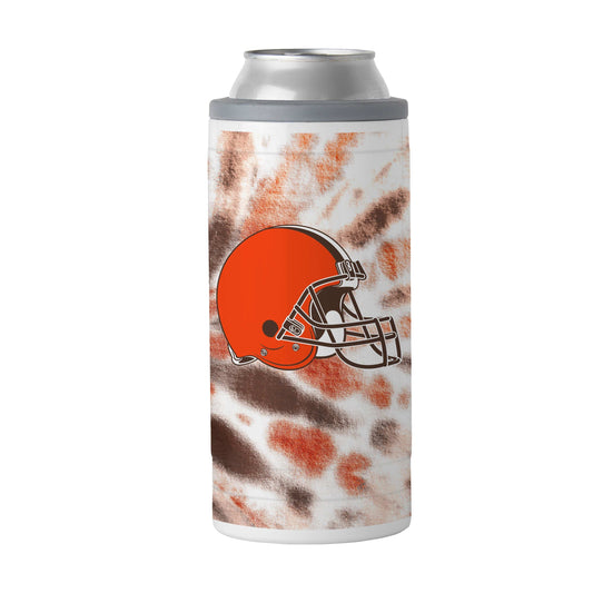 Cleveland Browns 12oz Tie Dye Slim Can Coolie - Logo Brands - Flyclothing LLC
