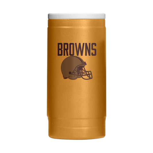 Cleveland Browns Huddle Powder Coat Slim Can Coolie - Logo Brands - Flyclothing LLC