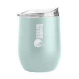 Cleveland Browns 16oz Vertical Powder Coat Curved Beverage - Logo Brands - Flyclothing LLC