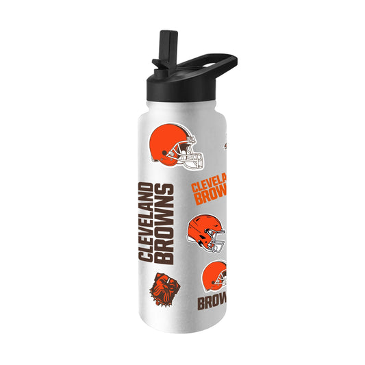 Cleveland Browns 34oz Native Quencher Bottle - Logo Brands - Flyclothing LLC