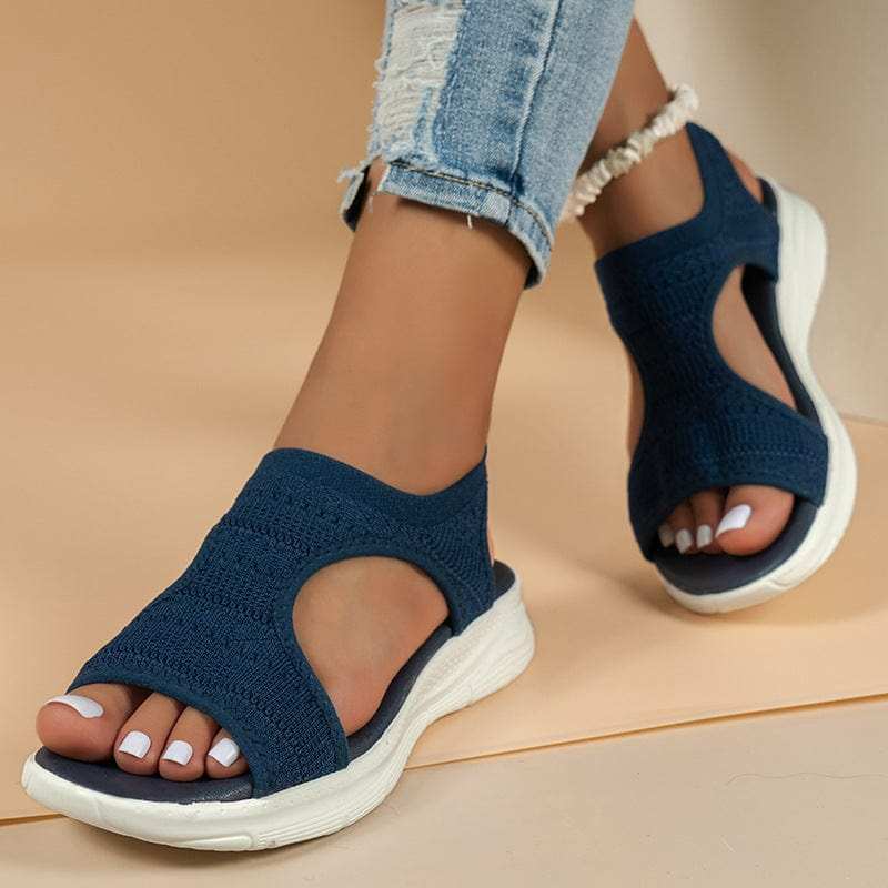 Peep Toe Solid Color Sandals - Trendsi - Flyclothing LLC