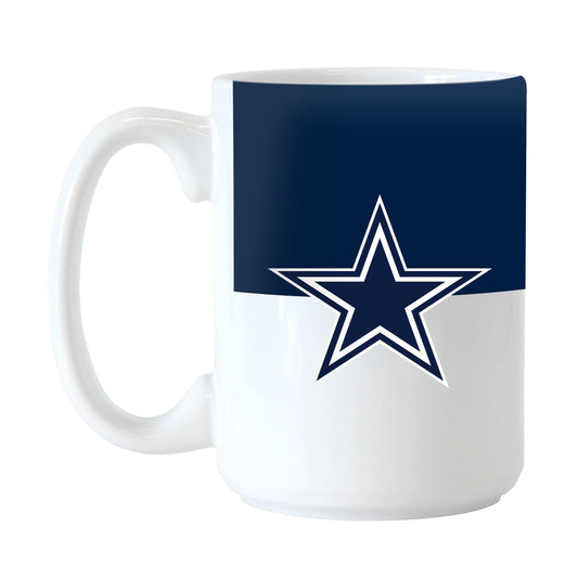 Dallas Cowboys Colorblock 15oz Sublimated Mug - Logo Brands - Flyclothing LLC