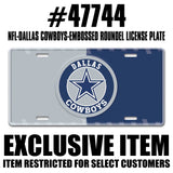 NFL - Dallas Cowboys Embossed Roundel License Plate - Logo Brands - Flyclothing LLC