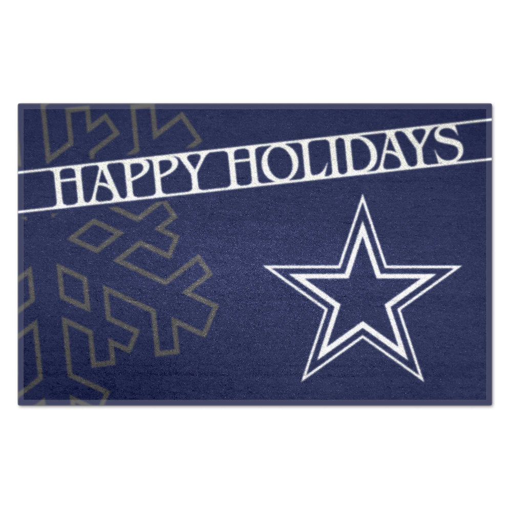 NFL - Dallas Cowboys Starter Mat - Happy Holidays - Logo Brands - Flyclothing LLC