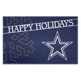NFL - Dallas Cowboys Starter Mat - Happy Holidays - Logo Brands - Flyclothing LLC