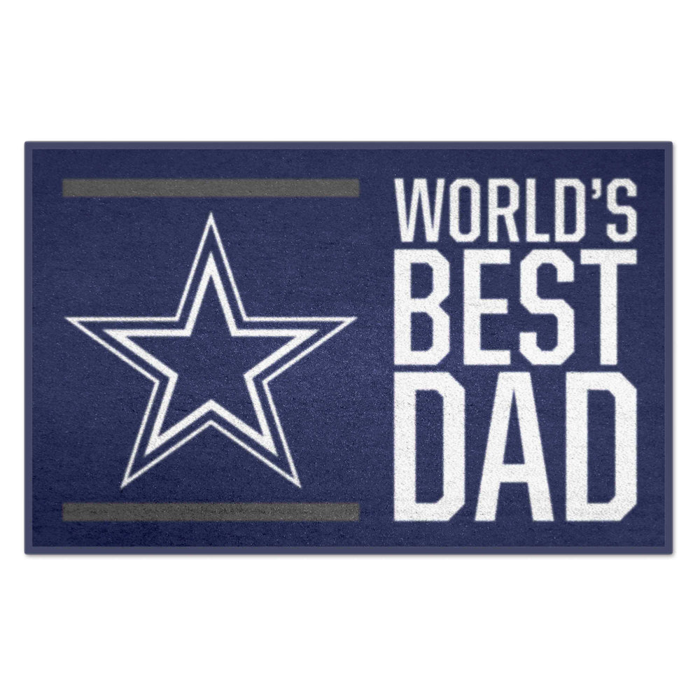 NFL - Dallas Cowboys Starter Mat - World's Best Dad - Logo Brands - Flyclothing LLC