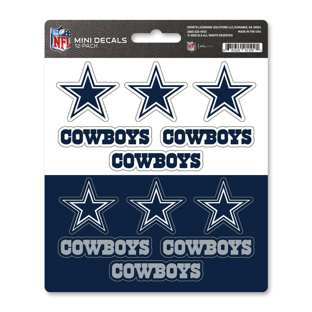 NFL - Dallas Cowboys Mini Decal 12-pk - Logo Brands - Flyclothing LLC