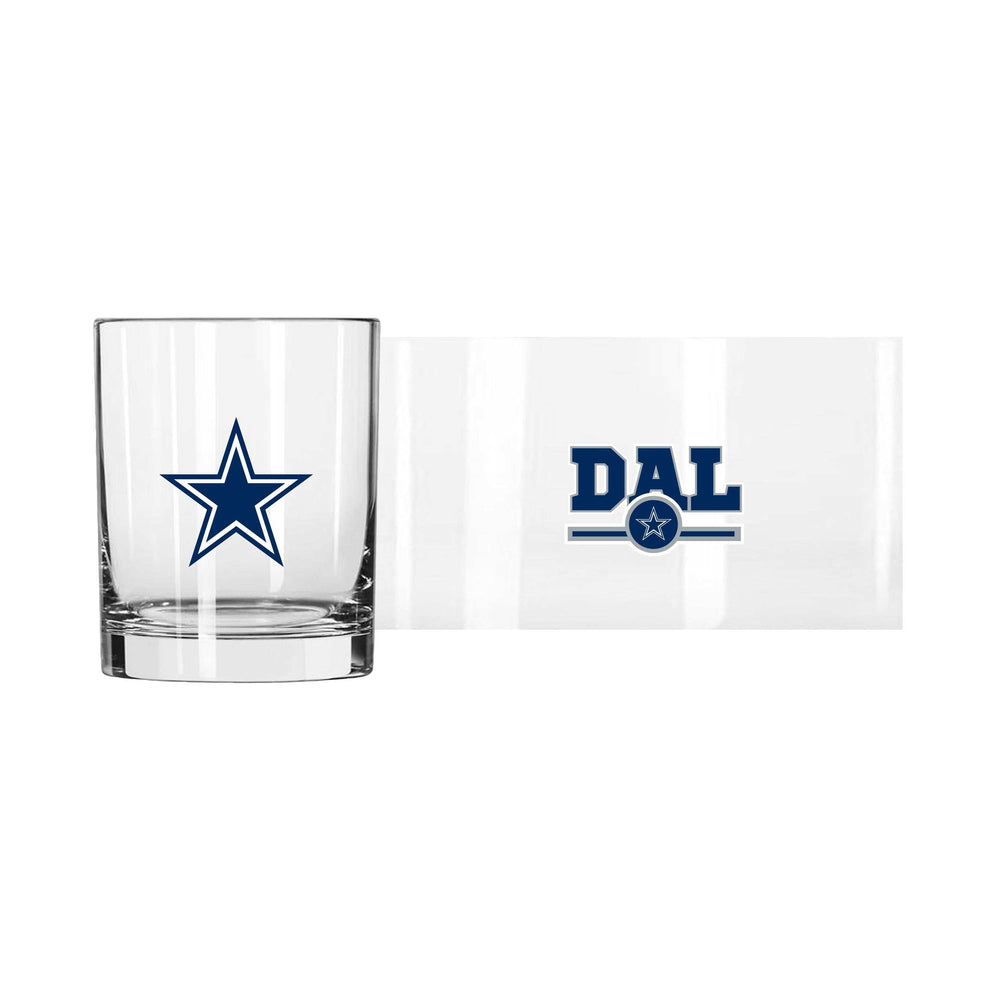 Dallas Cowboys 14oz Letterman Rock Glass - Logo Brands - Flyclothing LLC