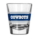 Dallas Cowboys 2oz Stripe Shot Glass - Logo Brands - Flyclothing LLC