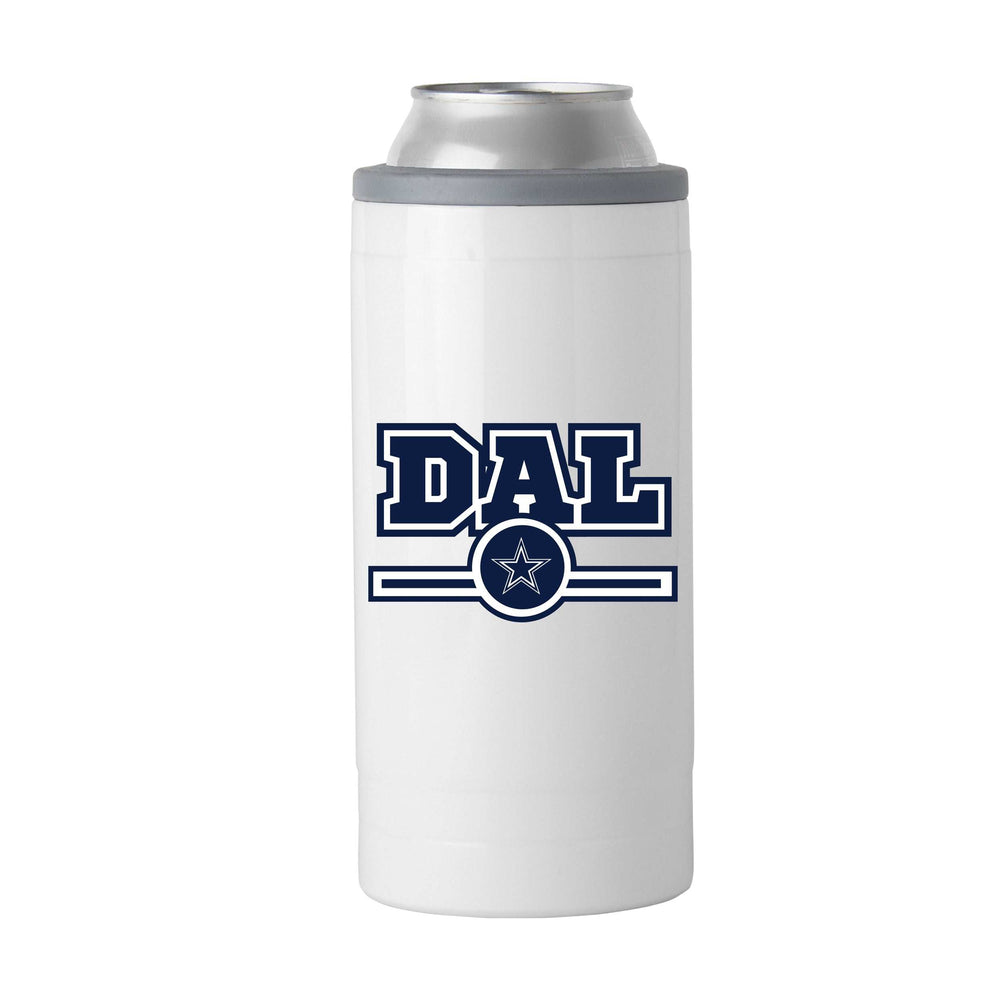 Dallas Cowboys Letterman 12 oz Slim Can Coolie - Logo Brands - Flyclothing LLC
