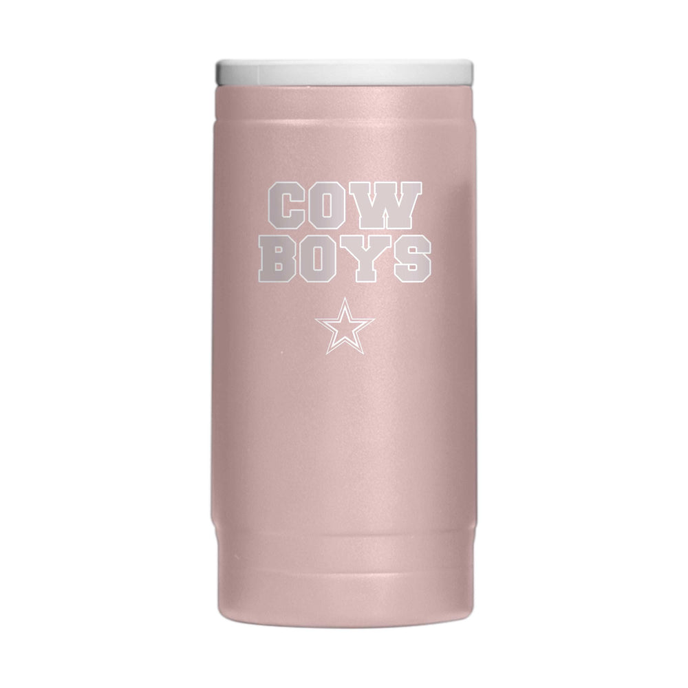 Dallas Cowboys Stencil Powder Coat Slim Can Coolie - Logo Brands - Flyclothing LLC